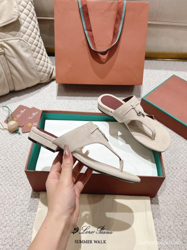 2025 Slippers Le Parmentier Beige Suede Slippers LY00250