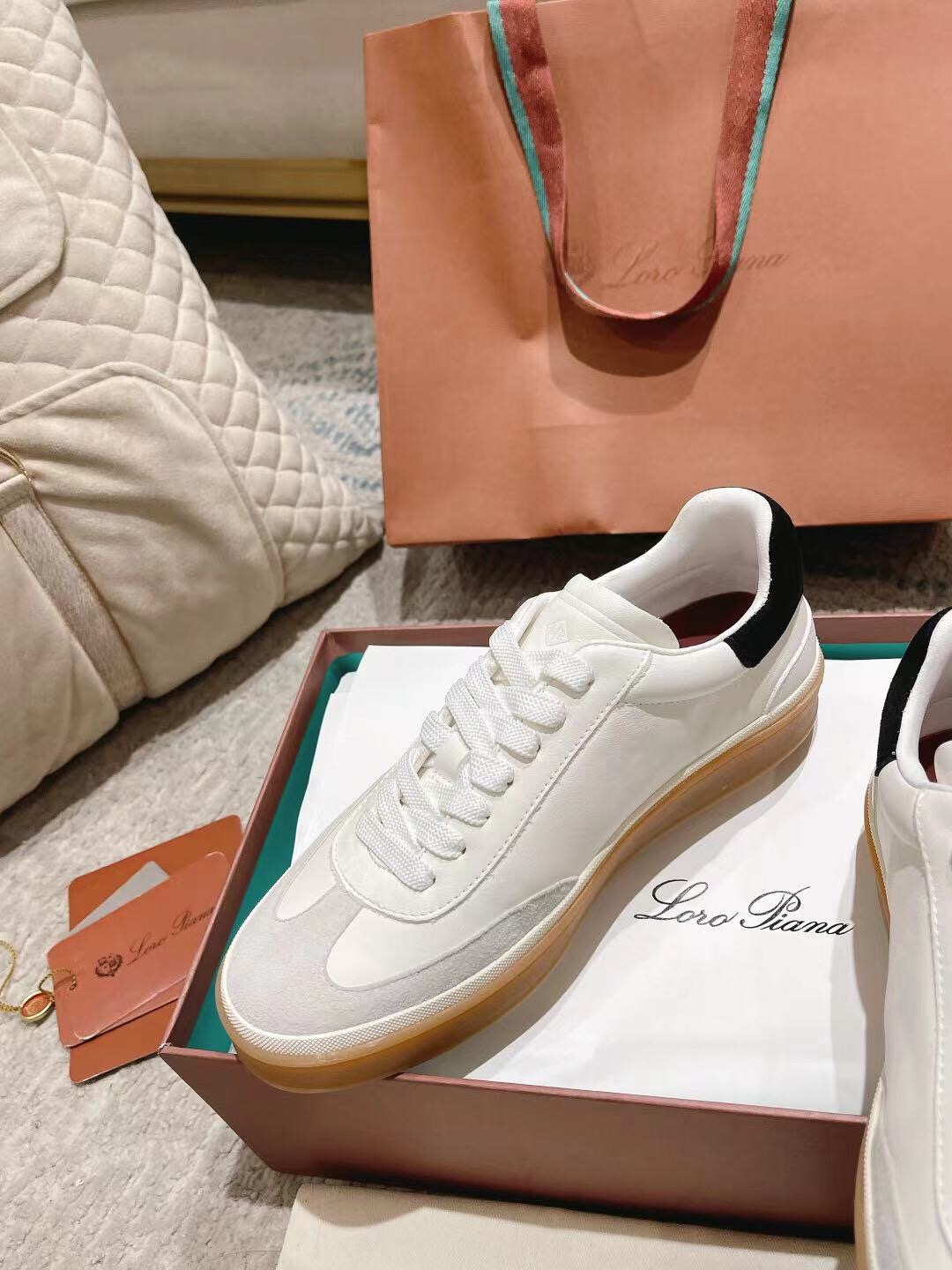 2025 Unisex Le Parmentier White Black Leather Sneaker LY00320(F)/LY00330(M)