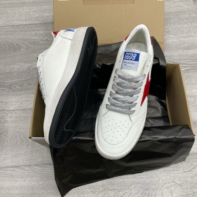 2024 Unisex GGDB White Red Leather Sneakers MJ00260
