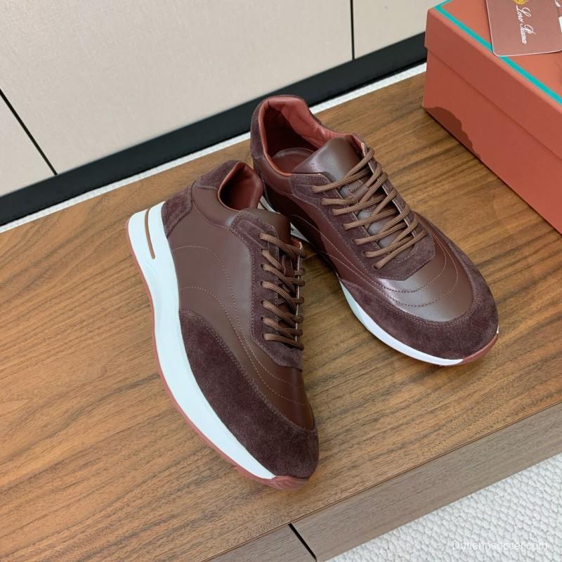 2025 Unisex Le Parmentier Brown Suede Leather Casual Sneakers