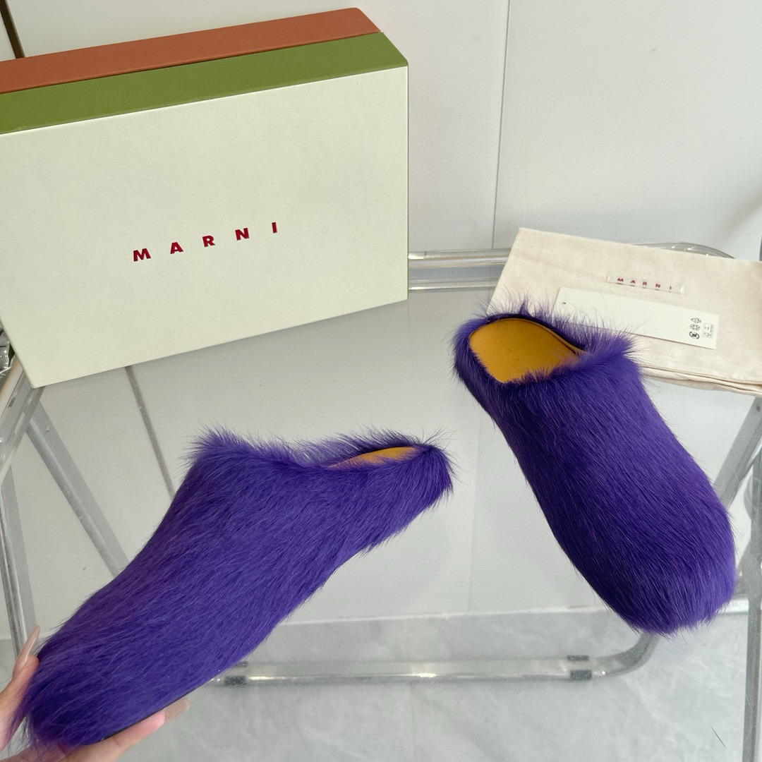 2024 Slippers Marni Purple Horsehair