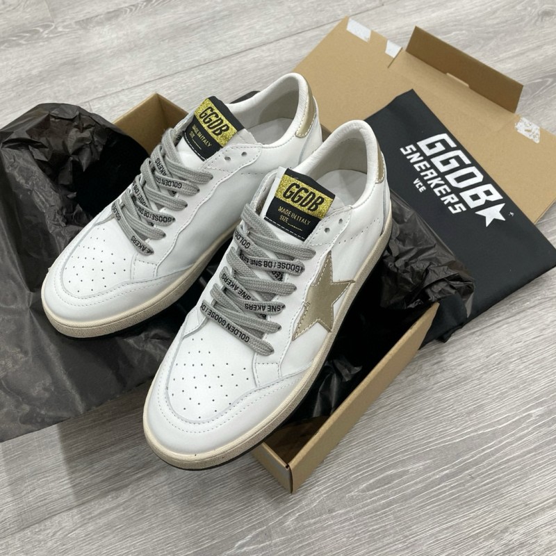 2024 Unisex GGDB White Gold Leather Sneakers MJ00260
