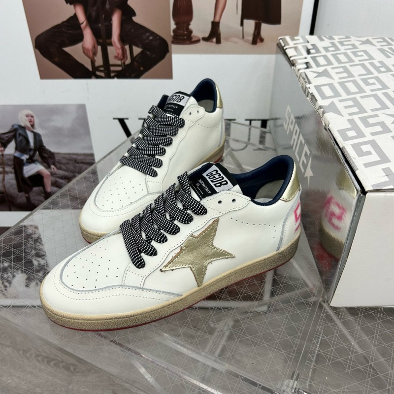 2024 Unisex GGDB White Gold Leather Sneakers MJ00260