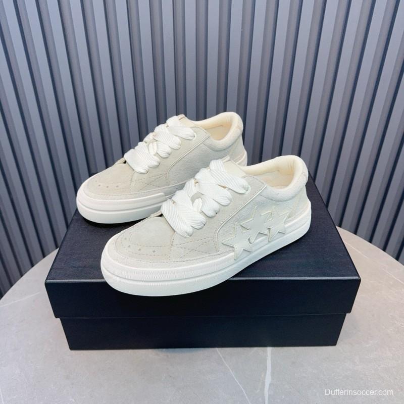 2024 Unisex Amiri White Leather Sneakers MJ00300