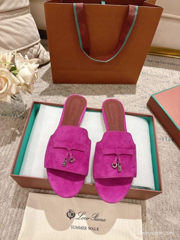 2025 Slippers Le Parmentier Pink Suede Slippers
