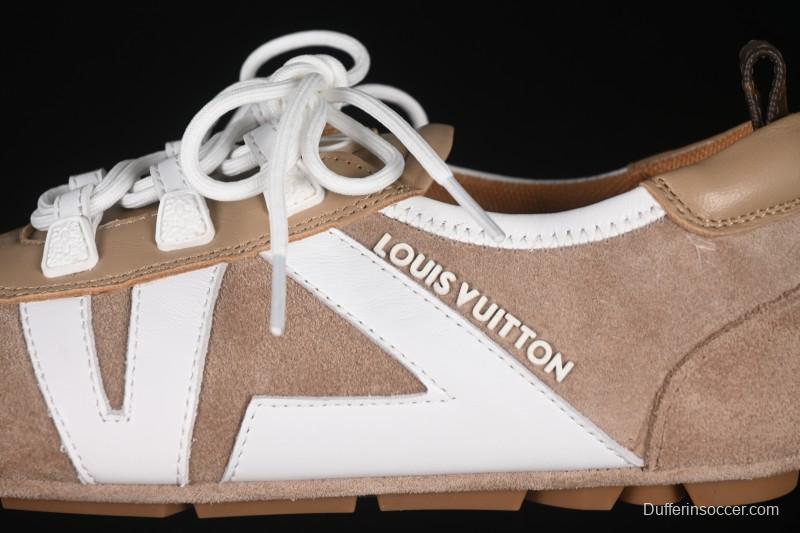 Louis Vuitton Sneakerina Round Toe Lace-Up Ballet Style Flat Training Shoes - N.F6
