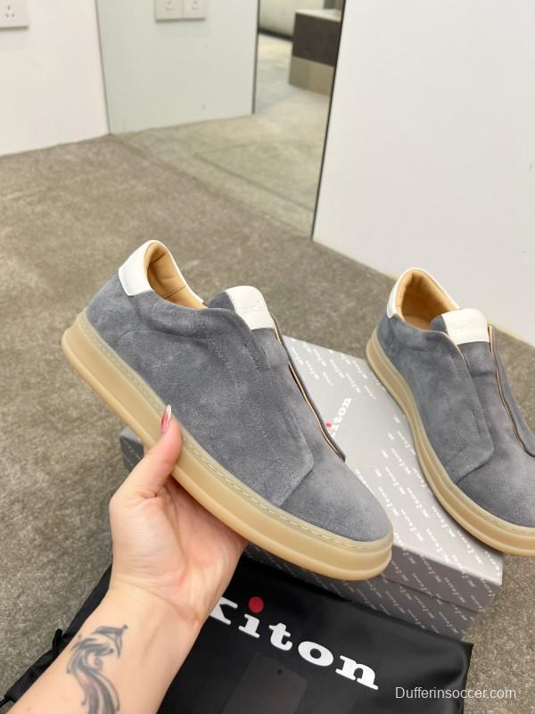 Kiton Men's Four Seasons Classic Casual Slip-On Loafer - AS00320