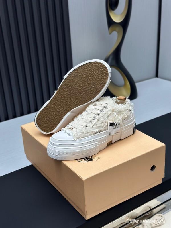 2025 Unisex XVESSEL White Canvas Plimsolls Vulcanized AS00260