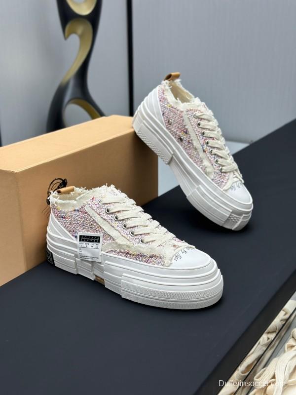 2025 Unisex XVESSEL White Canvas Plimsolls Vulcanized AS00260