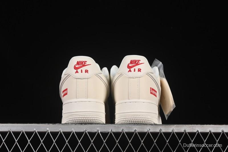 Nike Air Force 1 '07 Low Supreme Collaboration Versatile Beige Casual Sneakers - CS5288-011