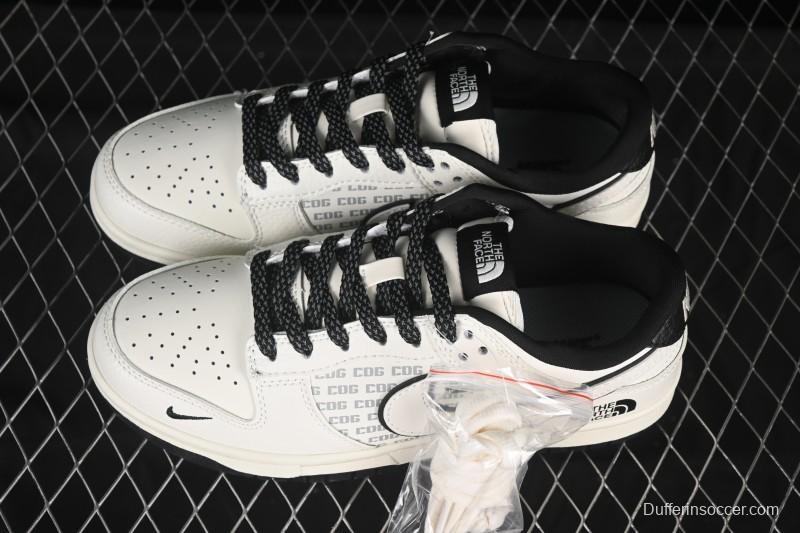 Nike SB Dunk Low The North Face Collaboration Black White Triple Swoosh Anniversary Custom Low-Top Skate Shoes - SC9207-423