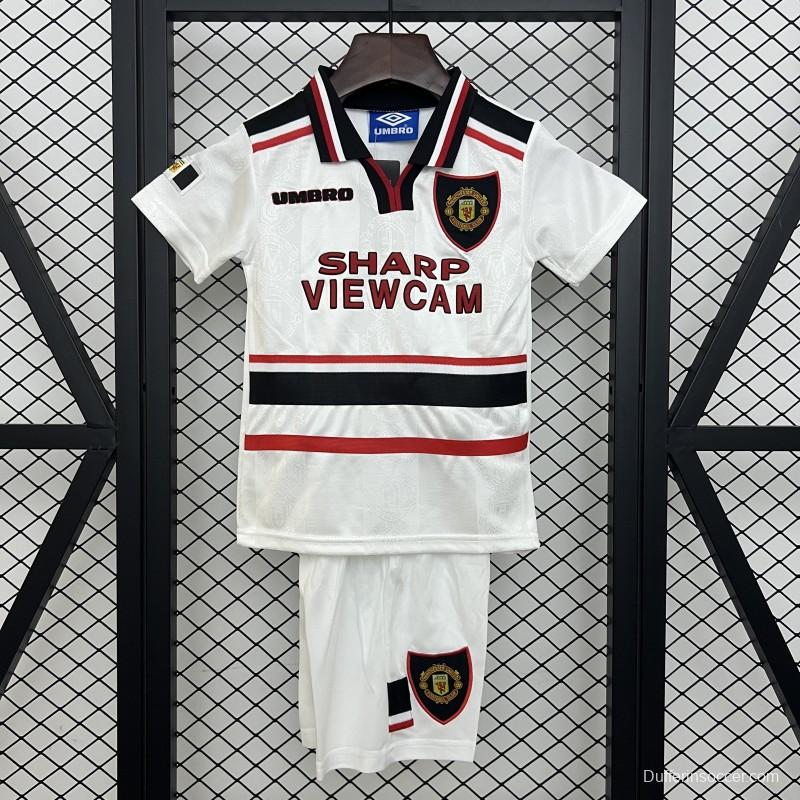 Retro 97/98 Kids Manchester United Away Size 16-28 Jersey