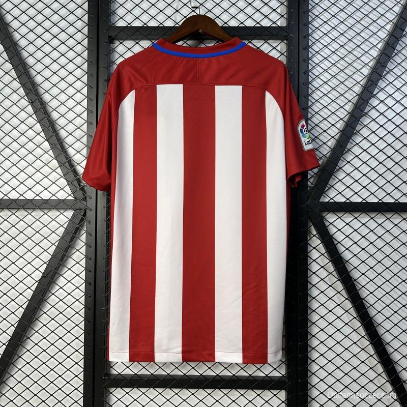16/17 Retro Atletico Madrid Home Jersey