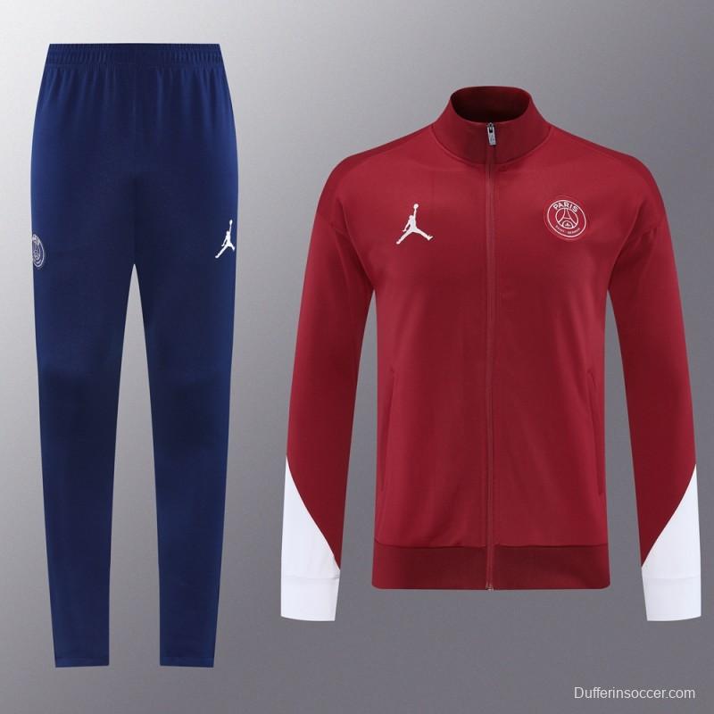 25/26 PSG Red Full Zipper Jacket +Long Pants