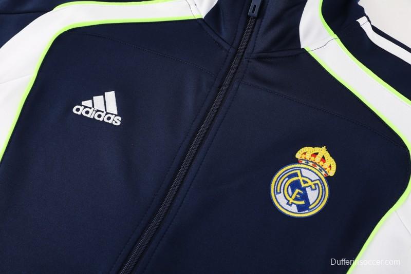 25/26 Real Madrid Navy/White Full Zipper Jacket +Long Pants