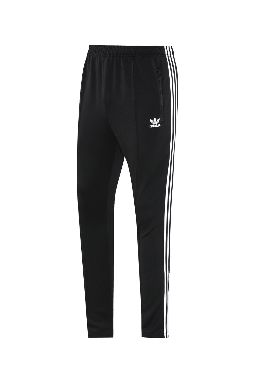 2025 Adidas Original Black Full Hoodie Zipper Jacket +Long Pants