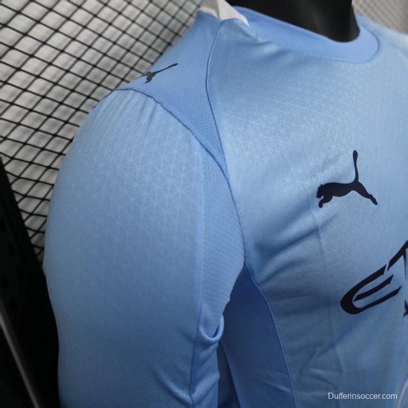 Player Version 25/26 Manchester City Home Long Sleeve Jersey