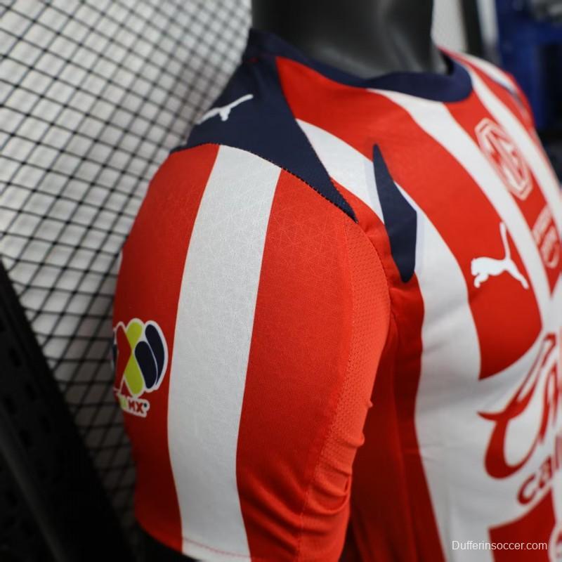 Player Version 25/26 Chivas Guadalajara Home Jersey