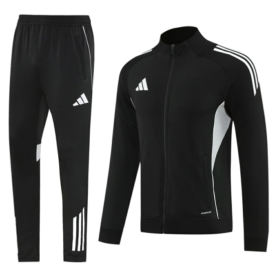 2025 Adidas Black Full Zipper Jacket + Long Pants
