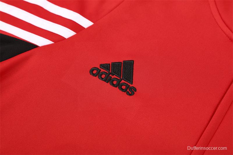 Retro 03/04 AC Milan Red Half Zipper Jacket+Long Pants