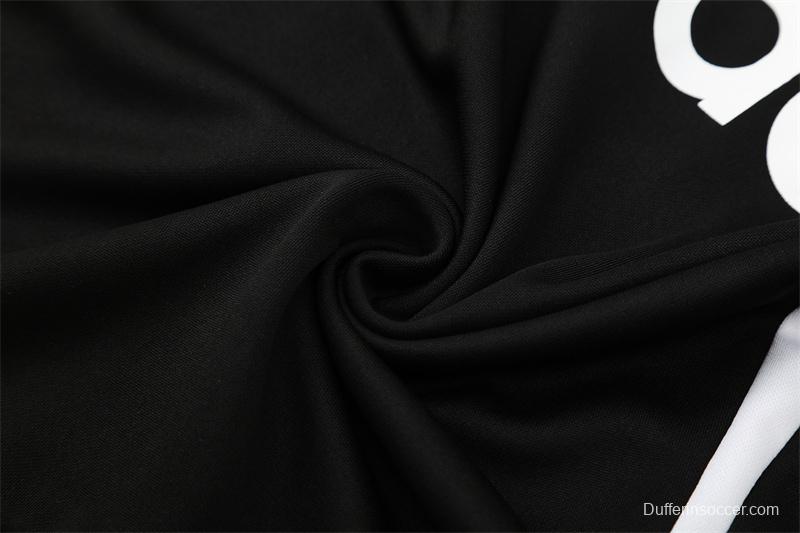 Retro 08/09 Real Madrid Black Half Zipper Jacket