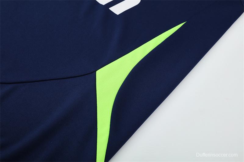 Retro 12/13 Real Madrid Royal Blue Half Zipper Jacket