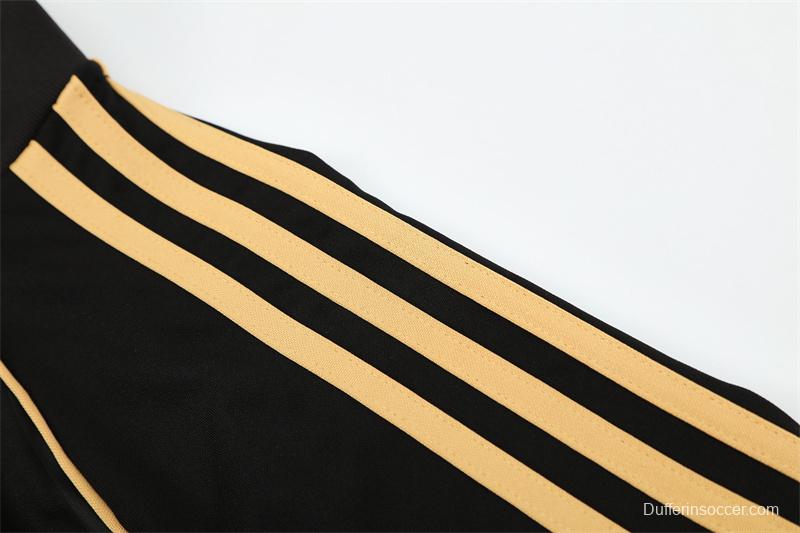 Retro 11/12 Real Madrid Black Half Zipper Jacket