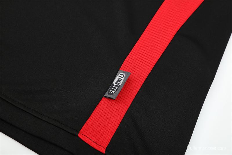 Retro 03/04 AC Milan Black Half Zipper Jacket+Long Pants