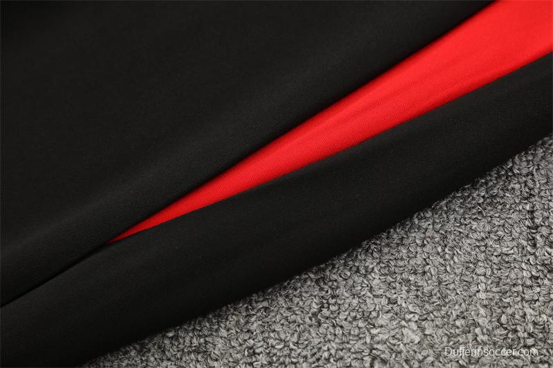 25/26 Portugal Black Half Zipper Jacket+Long Pants