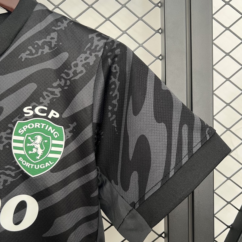 25/26 Kids Sporting Lisbon Goalkeeper Black Jersey