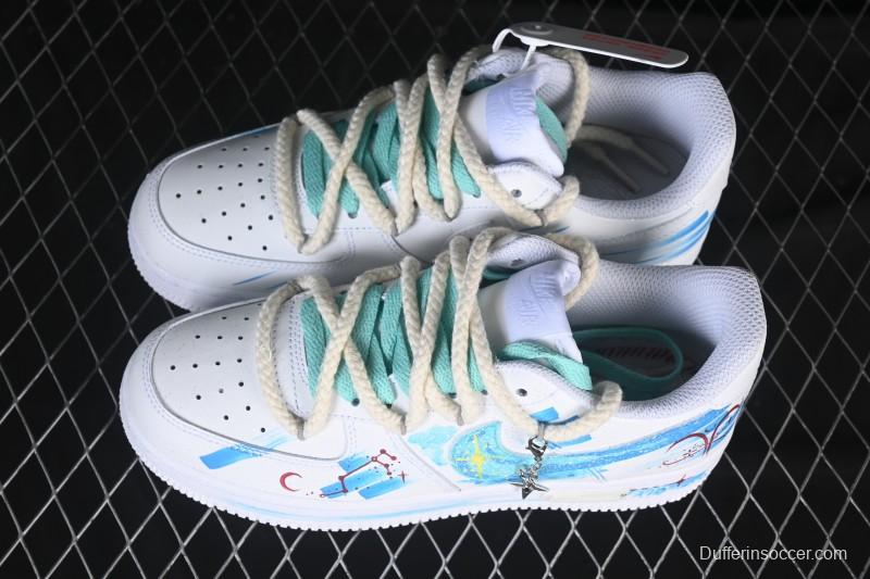Nike Air Force 1 '07 Low Aries Hand-Painted Doodle Zodiac Series Casual Sneakers - 321-419