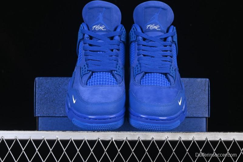 Nike Nigel Sylvester x Air Jordan 4 Retro Blue Collaboration Basketball Shoes - HF4340-400