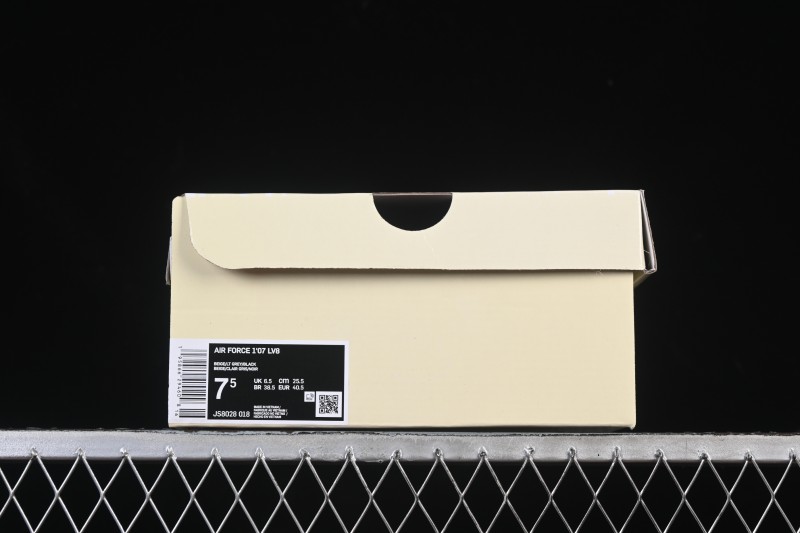 Nike Air Force 1'07 Low Beige Gray Black Letter Casual Sneakers - JS8028-018