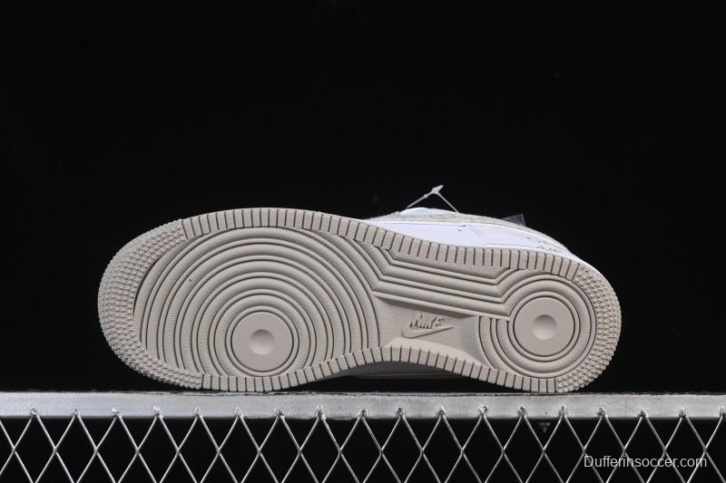 Nike Air Force 1 '07 Low Gucci Collaboration Light Gray Denim Glow-in-the-Dark Low-Top Casual Sneakers - XX3168-197