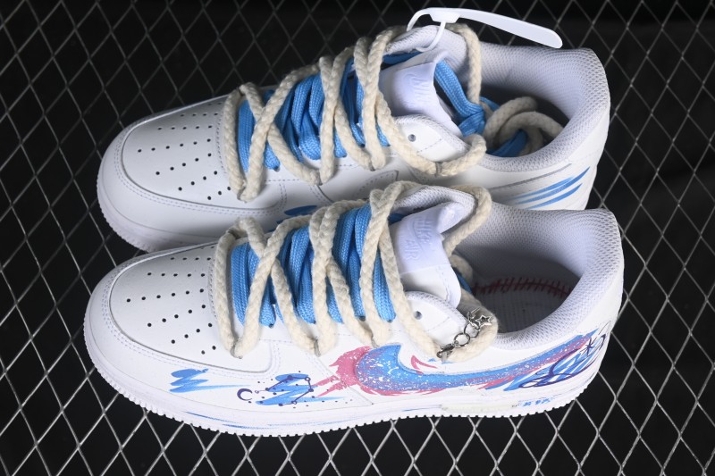 Nike Air Force 1'07 Low Libra Hand-Painted Zodiac Series Low-Top Casual Sneakers - 9231023