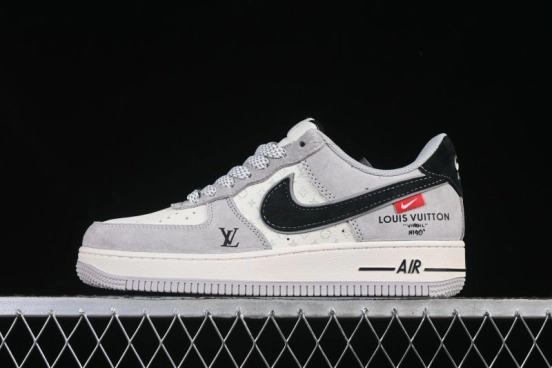 Nike Air Force 1 '07 Low LV Collaboration Pig Eight Rice Gray Black Casual Sneakers - MZ9588-810