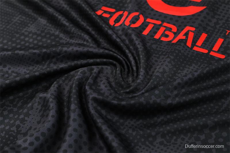 25/26 AC Milan Black Camouflage Half Zipper Jacket+Long Pants