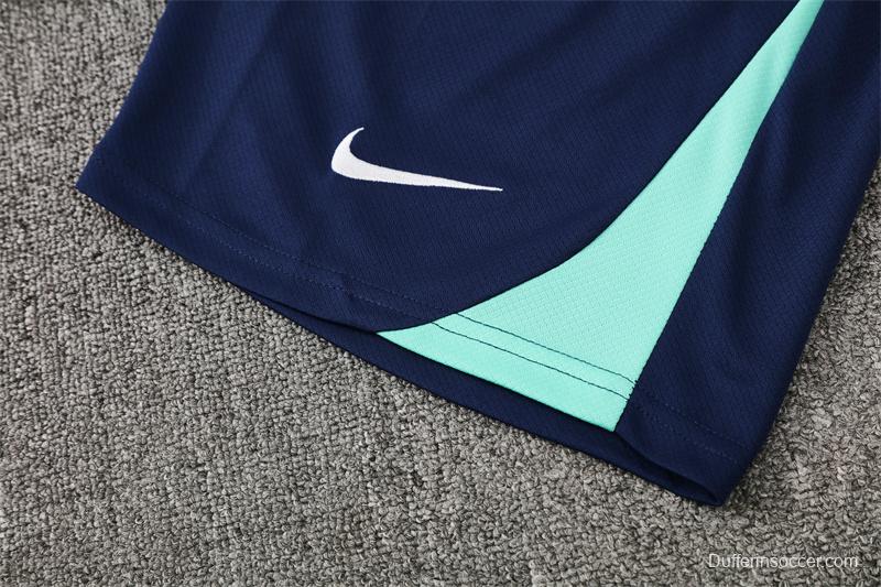 25/26 Brazil Blue Green Camouflage with XS Short Sleeve+Soccer Shorts