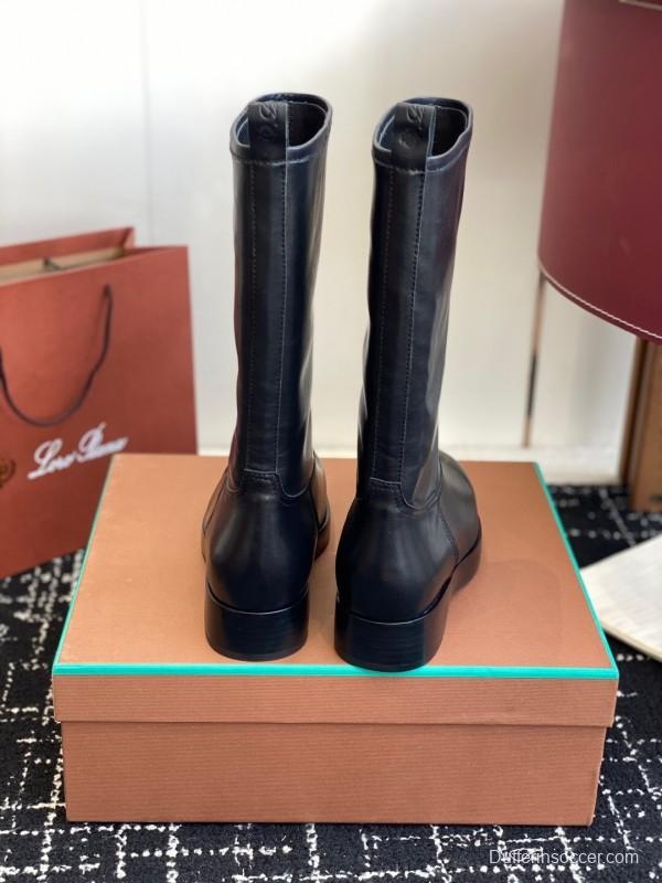 Brunello Cucinelli Classic Spring BC Calfskin High-Top Thick Sole Equestrian Boots - KFY00450