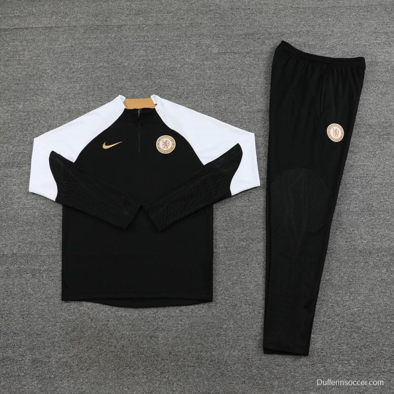 25/26 Chelsea Black Half Zipper Jacket+Long Pants