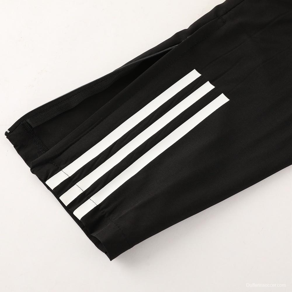 2025 Adidas Black White Half Zipper Jacket+Long Pants S-2XL