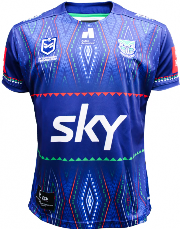 25/26 New Zealand Warriors Blue with Indigenous Māori Pattern Jersey