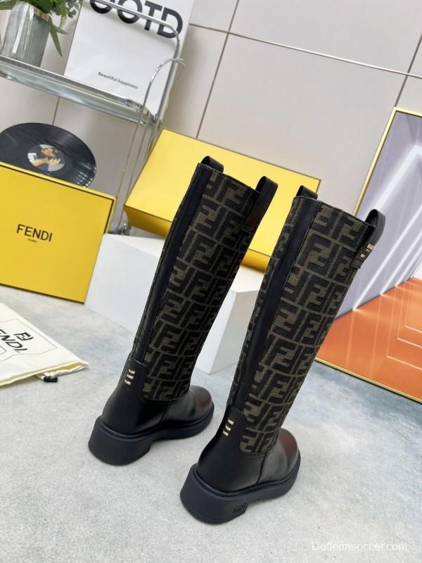 FENDI 2025/SS Fall Winter Monogram Platform High Boots - LY00400