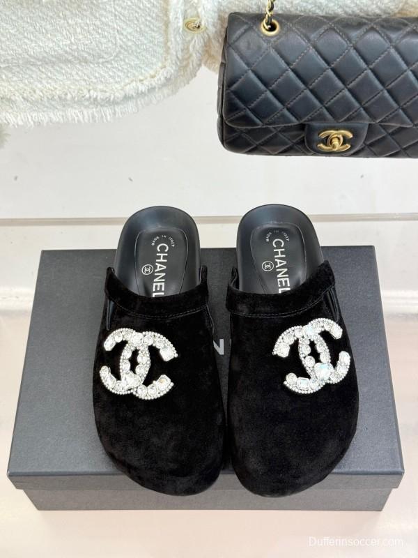 Chanel Classic CC Rhinestone Birkenstock Sandals - KFY00280