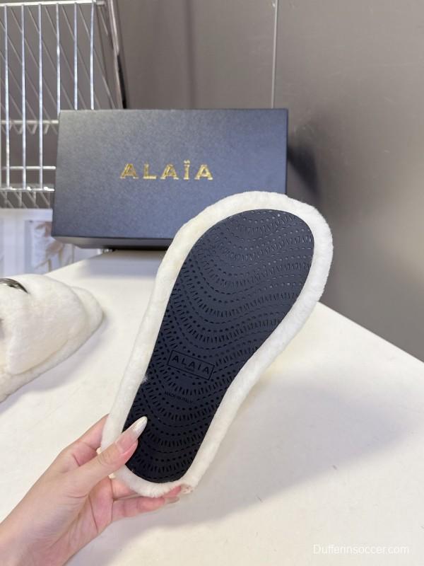ALAÏA Fall/Winter 2025 Latest Fur Slippers - KFY00230