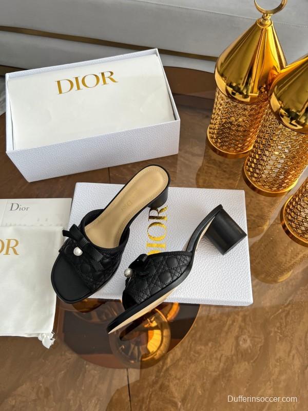 Dior Dway High Heel Sandals with Embroidered Logo - LY00270