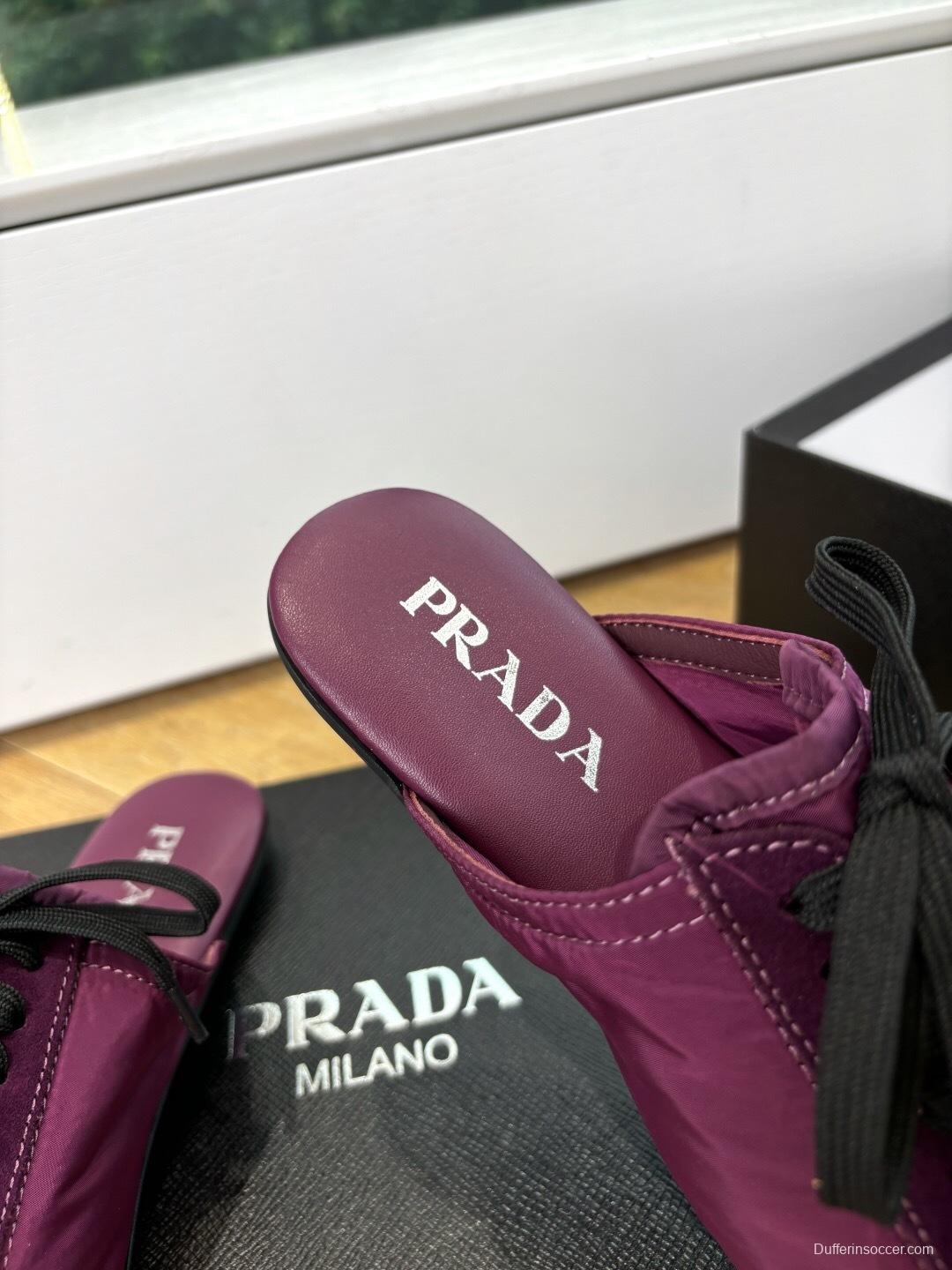 Prada Metal Toe Thin Sole Trainer Casual Shoes - LY00270