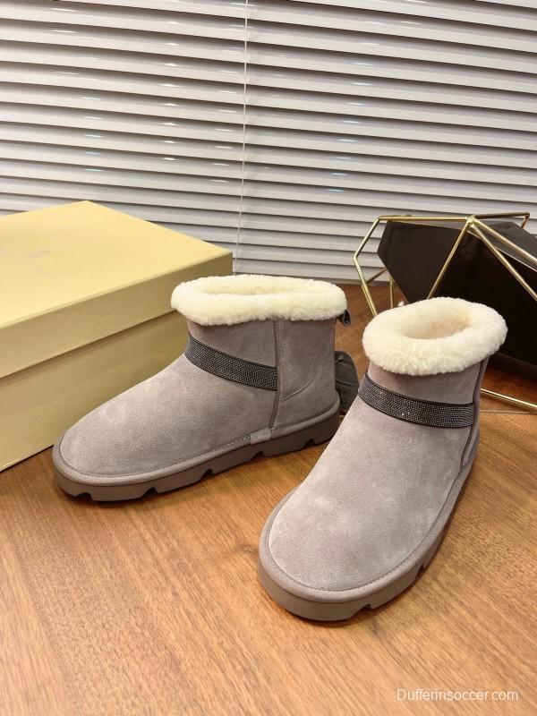 Brunello Cucinelli Winter New Snow Boots Sheepskin Buns Boots - AS00350