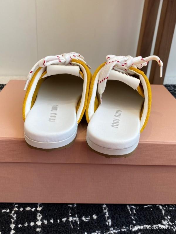 MiuMiu Slip-On Lazy Shoes Deacon Casual Half-Drag - KFY00295