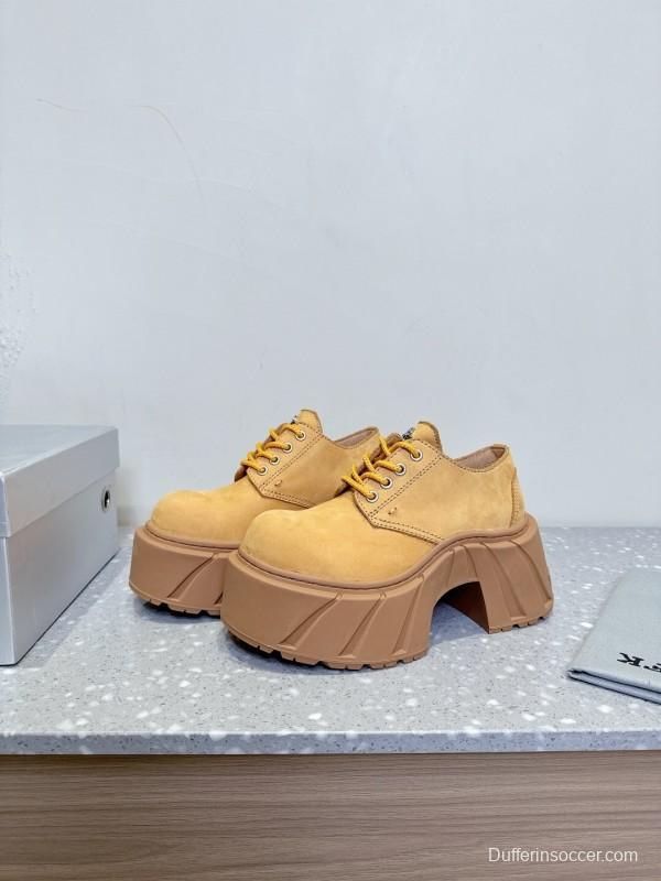 Smfk 2025 SS Collection Platform Derby Shoes with Thick Sole - LY00260
